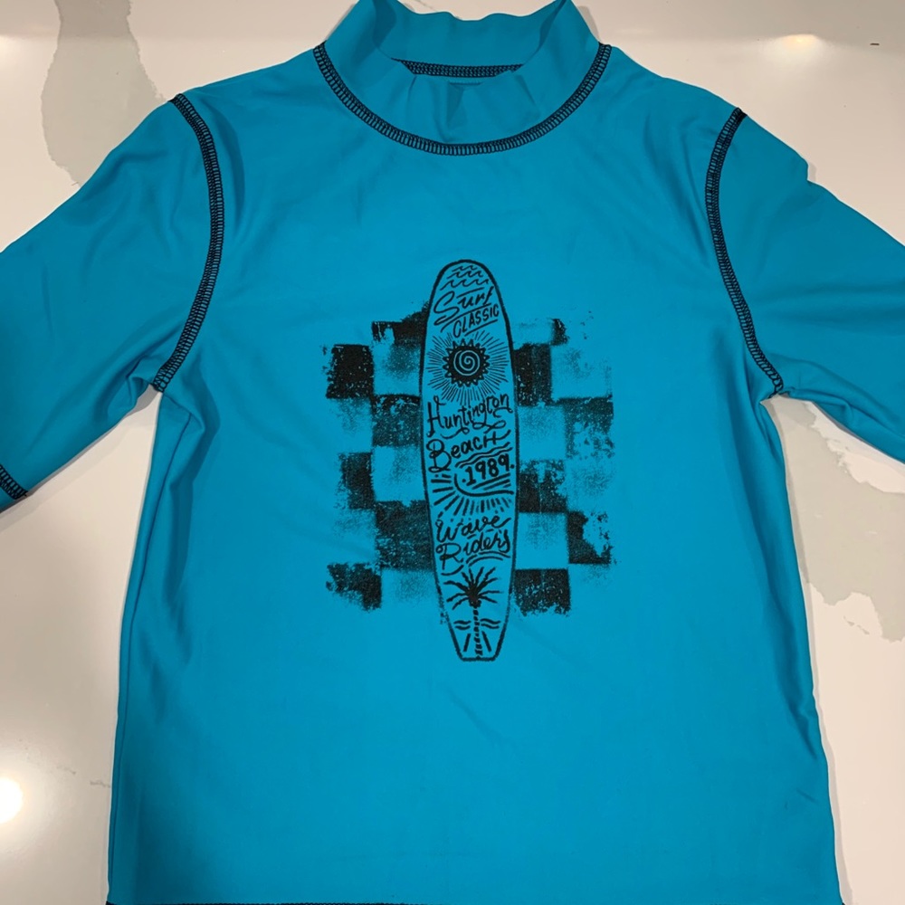 Boys Cherokee 4/5T Blue Rashguard